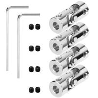 ราคา 4 Packs 4mm to 4mm Steel Universal Joint Cardan Coupling Connector Rotatable Model DIY Motor Shaft Fitting Accessory (18495173087)
