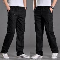 ราคา กางเกงขายาวผ้าฝ้ายแฟชั่น กางเกงคาร์โก้ยุทกางเกงขายาวชิโน่ยืด ทรงกระบอกเล็กกางเกงยุทธวิธี ชุดเอี๊ยมกันน้ำได้หลายกระเป๋า กางเกงทนทาน (19604940548)