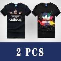 ราคา Adidas เสื้อยืดแขนสั้นสำหรับผู้ชายเสื้อยืดผ้าฝ้ายลายทหารสำหรับฤดูร้อน (17813667903)