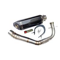 ราคา ชุดท่อ ท่อแต่งมอเตอร์ไซค์ ท่อมอเตอร์ไซค์แต่ง HONDA Forza350 วัสดุแสตนเลส 304 สวม 2 นิ้ว ปลายท่อ AK14 นิ้ว (18919793737)
