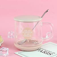 ราคา แก้วหวานใสๆ แก้วกาแฟ ทนความร้อน ช้อนพร้อมฝาปิด (5503766631)