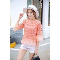 ราคา เสื้อลูกไม้ชายผ้าแก้ว เสื้อลูกไม้แขนผ้าแก้ว เสื้อลูกไม้ระบายผ้าแก้ว เสื้อลูกไม้แขนสามส่วน ผ้าลูกไม้ ลูกไม้อิตาลี ชุดออกงาน A98 1 (4115718453)