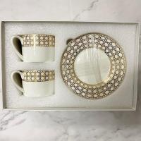 ราคา H New European Style 2Cups and 2Saucers Set Multi style Ceramic Coffee Cup and Saucer Set with Gift Box (19541859513)