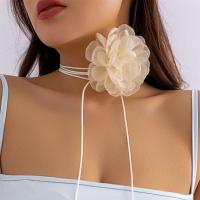 ราคา Floral Statement Necklace Big Rose Pendant Necklace Elegant Choker Necklace Clavicle Chain Necklace Adjustable Rope Necklace (19959482511)