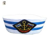 ราคา BEV เรือกะลาสีเรือเรือสีฟ้าสีขาวหมวกทรงทหารกองทัพเรือหมวก Anchor Sea Boating Nautical ชุดแฟนซีหมวก (8704505115)