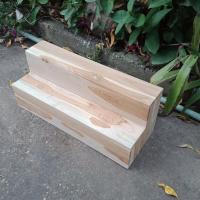 ราคา ชั้นไม้บันได แบบ 2 ขั้น แบบชั้นทึบ ชั้นวางบันไดงานไม่ทำสี (1373728829)