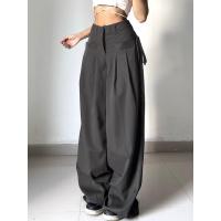 ราคา กางเกงเอวสูงกางเกงขาม้าสำหรับผู้หญิงสวยกางเกงขาม้าลำลองผู้หญิงกางเกงวอร์มหลวมๆแนวสตรีทย้อนยุคเกาหลีกางเกงสตรีใส่ไปทำงานสีเทา (19963056575)