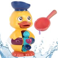 ราคา Kids Bath Toys Sprinkler Funny Yellow Duck Bathing Toy With Rotatable Waterwheel And Eyes Water Scoop Strong Suction Cups Kids Birthday Gifts For 2 4 Years Boys Girls cool (20535396507)