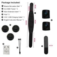 ราคา EMS เข็มขัดกระตุ้นกล้ามเนื้อหน้าท้องไฟฟ้าแบบพกพาได้ เครื่องออกกำลังกายกล้ามเนื้อโทนเนอร์อุปกรณ์ออกกำลังกายที่บ้านยิม (21171174146)
