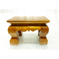 ราคา โต๊ะไม้สักแท้ โต๊ะวางพระ ขาสิงห์ ขนาด 6x4 นิ้ว (2310046299)