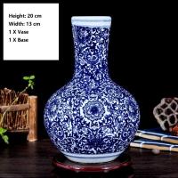 ราคา แจกันโบราณสีฟ้าและสีขาวผลิตภัณฑ์เซรามิกห้องนั่งเล่นตกแต่งจีนตกแต่ง (3792794242)