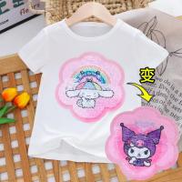 ราคา เสื้อยืดชุดคอสเพลย์ผู้หญิงผ้าฝ้ายแขนสั้นลายฤดูร้อนแฟชั่นสำหรับเด็ก Sanrio Kuromi (20074761912)