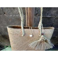 ราคา กระเป๋าถือกระจูดสานชุดใบเล็ก 12 12นิ้วสานสีธรรมชาติ สายกกธรรมชาติ สายหนังสีเบจ รุ่นซับซิป และรุ่นไม่บุผ้า (12908875119)