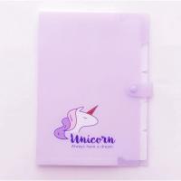 ราคา แฟ้มกระเป๋า ม้ายูนิคอร์น Unicorn สีม่วง violet ขนาด A4 ใช้จัดเก็บเอกสารสำนักงาน และเครื่องเขียนต่างๆ (16049355928)