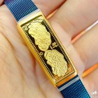 ราคา กำไลสายนาฬิกา ท้าวเวสสุรรณหน้าเพชร แผ่นทองแท้ 0 2 กรัม ทองคำแท้ 96 5 ท้าวเวสสุวรรณ ที่สุดของสายมู สวยอลัง รับทรัพย์ (18075182144)