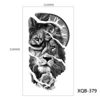 ราคา Rose Animal Long Tattoo รอยสักชั่วคราวขนาดใหญ่สิงโตเผ่าสีดำ นักรบเสือหมาป่าสติ๊กเกอร์รอยสักปลอมสำหรับผู้หญิง (17139127014)