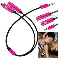ราคา สาย Y adaptor แบบแยก เป็น Earphone และ Mic 3 5mm Jack Y Splitter Male to 2 Female Ports with Mic Headphone Extension Audio Cable AUX Cord for Speaker Phone (1818368840)