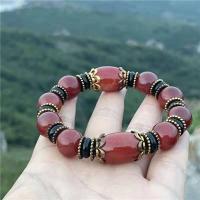 ราคา สร้อยข้อมือลูกปัดหินโมราลูกปัดกลมสีแดงทรงวงรีลูกปัดพระพุทธเจ้าสร้อยข้อมือลูกปัดสวรรค์ของทิเบตสวยงาม (20242080119)