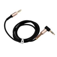 ราคา 3 5mm Jack Elbow Male to Male Stereo Headphone Car Aux Audio Extension Cable (17696383969)