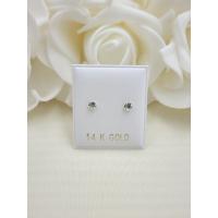 ราคา Silver thai Jewelry ต่างหูทองแท้ 14k ประดับเพชร cz Genuine 14k gold earrings decorated with cz diamonds (21125015442)