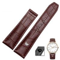 ราคา Hot seller TOP Genuine Leather watchband For MAURICE LACROIX watches strap black brown 20mm 22mm with folding buckle bracelet (14717123711)