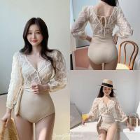 ราคา พร้อมส่ง ชุดว่ายน้ำวันพีชแต่งลายลูกไม้ซีทรู มาพร้อมบราดันทรงด้านใน (18105242567)