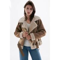 ราคา Zaraเว่นโค้ทขนสัตว์สำหรับผู้หญิงชุดสูทมอเตอร์ไซค์ผ้ากำมะหยี่หนาทรงหลวมสำหรับฤดูหนาวแจ็คเก็ตผ้าขนสัตว์ขนแกะอุ่น (20422568835)