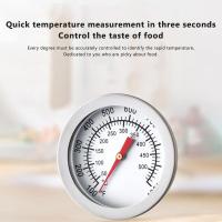 ราคา Aideepen ตะแกรงย่างบาร์บีคิวสแตนเลสสตีลสองเหลี่ยมเกจ์วัดอุณหภูมิ BBQ เตาย่างเครื่องมือทำบาร์บีคิวอุปกรณ์ย่างสำหรับบ้านเตาอบ (14876648011)