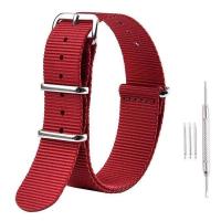 ราคา สายนาฬิกานาโตสีแดงสายนาฬิกาไนลอน20มม 22มม สายนาฬิกาอะไหล่18มม ซูลู (20920337444)