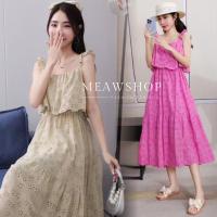 ราคา มี3สีค่ะ ชุดเดรสสายเดี่ยว ระบายเล็กๆ งานลูกไม้ ฉลุ ชุดออกงาน ไปงาน ชุดไปวัด ทำบุญ สวยๆ ชุดไปทะล งานป้าย (20566932169)