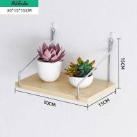 ราคา ชั้นวางของ ไม้อัดสีขาว สไตล์เรียบสวย พร้อมอุปกรณ์แขวนผนัง (10395750896)