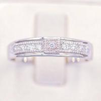 ราคา Lucky Gems แหวนเม็ดเดี่ยว บ่าเพชร เงินแท้92 5 เพชร CZ เกรด Premium เล่นไฟดี ชุบทองคำขาว LKM668 (17943280329)