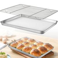 ราคา เตาอบสแตนเลสถาดอบพร้อมตะแกรงพักขนมชุด ปลอดสารพิษถาดอบขนมถาดอบคุ๊กกี้ ทำความสะอาดง่ายและเครื่องล้างจานปลอดภัย (7716368331)