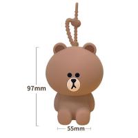 ราคา K11กระเป๋าซิลิโคนเด็กที่ได้รับอนุญาตของแท้ กระเป๋าใส่เหรียญหมีสีน้ำตาลหน้ากลมขนาดเล็กสำหรับกระเป๋าเก็บหูฟังสลิง (20557965303)