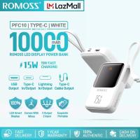ราคา Romoss แบตสำรอง PFC20 20000MAh PD20W 22 5 PFC10 10000Mah 15W ชาร์จเร็วพร้อมสายเคเบิ้ลในตัว3เอาต์พุต2อินพุตจอแสดงผลแอลอีดีแบตสำรองพกพา (20692081161)