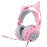 ราคา ส่งฟรี หูฟังเกมมิ่ง SOMIC G951 PINK หูฟังเกมมิ่งสีชมพู x หูแมว 7 1 SurroundUSB เสียงดีมาก มีระบบสั่น สายเสียบ usb หูฟังคอม หูฟังหูแมว หูฟังสีชชมพู หูฟัง (2443312720)
