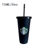 ราคา Starbuck ถ้วยพลาสติกแก้วเก็บความเย็นแก้ว Starbuckle พร้อมฝาปิดถ้วยพลาสติกใสสองชั้นถ้วยน้ำสร้างสรรค์การออกแบบพลาสติก PP (10263304802)