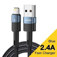 ราคา Essager 2 4A USB สายสำหรับ IPhone 14 13 Pro Max 12 XS ที่ชาร์จยูเอสบีของ IPhone สายชาร์จไฟเร็วสายสำหรับ IPhone สายข้อมูลชาร์จ USB (18615365384)