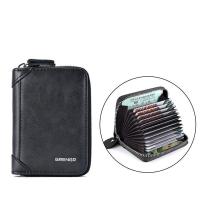 ราคา กล่องใส่บัตรเครดิต ซองใส่บัตร หนังแท้ กระเป๋าสตางค์ผู้ชาย มีซิป ซองใส่บัตรเสริม ป้องกันแม่เหล็ก ซองใส่บัตร (20526180914)