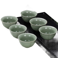 ราคา กังฟูขนาดเล็ก6ถ้วยที่มีเซรามิกเพียงตัวอย่างถ้วยชาเดียวชาแสงสีม่วงArenaceousเครื่องถ้วยชามสังคโลกกระดูกชาจีนชามห้องนั่งเล่น (4584274382)