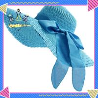 ราคา QIC Women Straw Hat Wide Big Brim Folding Sun Caps Sun Visor Breathable Floppy Hat For Beach Travel (20919098172)