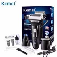 ราคา KEMEI KM 6558 KM6559 เครื่องโกนหนวดไฟฟ้าสีดำ ที่โกนหนวดไร้สาย มีดโกนหนวดไฟฟ้า BLACK Multi functional 3in1 Be (8705576221)