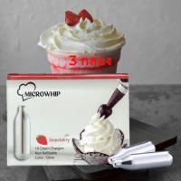 ราคา แก๊สวิปครีม Microwhip Cream Chargers Strawberry สตรอเบอร์รี่ Mosa Quickwhip 10 หลอด กล่อง แก๊สวิปครีม แก๊สวิปครีม 3กล่อง (21218672483)