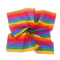 ราคา กระเป๋าคล้องคอขนาด55X55ซม สายรัดศีรษะผ้าฝ้ายสายรัดข้อมือสำหรับทั้งสองเพศลายทางผ้าพันคอแบบผูกสีสันสดใส (19740394275)