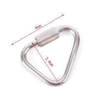 ราคา langyouzi9 สามเหลี่ยม carabiner พวงกุญแจสแตนเลส Snap คลิปตะขอหัวเข็มขัดล็อคสกรู (19534387291)