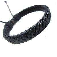 ราคา ILOVEDIY เชือกกำไลข้อมือหนังยูนิเซ็กส์แร็ปสีดำเชือกปรับระดับได้ (15265855669)