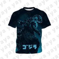 ราคา เสื้อยืดเสื้อแขนสั้นลายการ์ตูนเด็กก็อตซิลล่าเด็กหญิงเด็กชายแฟชั่นเสื้อภาพยนตร์ไซไฟ (17808820717)