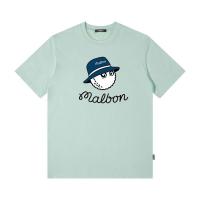 ราคา Classic Golf Loose Short Sleeve Mens Fashion MALBON Printed Round Neck Short Sleeve T Shirt (20709589655)