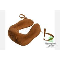 ราคา หมอนรองคอ TRAVEL PILLOW พกพาง่าย มีริบบิ้นผูก ผลิตจากยางพาราแท้ Latex 100 Natural เหมาะสำหรับการเดินทาง Bangkok Latex (18038095092)