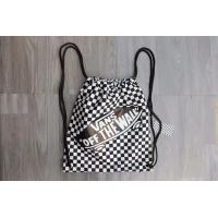 ราคา VANSลายสก๊อตสีดำผู้ชายและผู้หญิงกระเป๋าเป้สะพายหลัง Drawstring แบบพกพา Drawstring Pocket (16097113303)